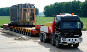 Перевозка трансформатора на трале в Москве